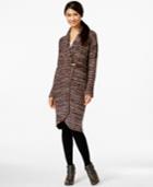 One A Marled Buckled Sweater Coat