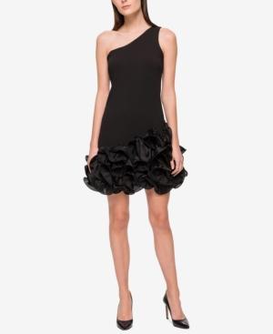 Jessica Simpson One-shoulder Ruffled Sheath Dress