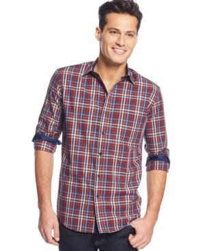 Tasso Elba Big And Tall Fancy Multi Check Shirt