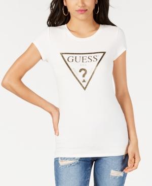 Guess Glitter Logo-print T-shirt