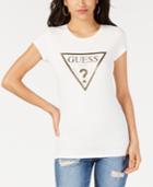 Guess Glitter Logo-print T-shirt