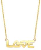 Proposition Love Triangle Love Is Love Pendant Necklace In 14k Gold Over Sterling Silver