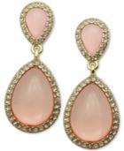 Say Yes To The Prom Gold-tone Stone And Crystal Drop Earrings