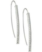 Giani Bernini Curved Bar Threader Earrings In Sterling Silver, Created For Macy's