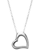 Giani Bernini Sterling Silver Necklace, Small Open Cut Heart Pendant