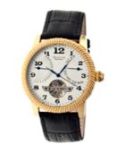 Heritor Automatic Piccard Gold & Silver Leather Watches 44mm