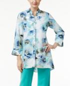 Jm Collection Printed Oversized Shirt, Only At Macy's
