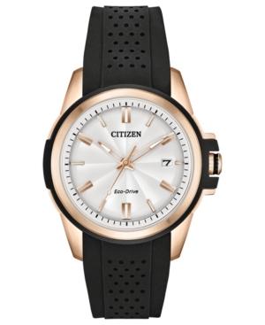 Citizen Drive From Citizen Eco-drive Women's Black Silicone Strap Watch 38mm