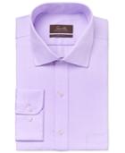 Tasso Elba Men's Classic-fit Lavender Twill Dress Shirt, Created For Macy's