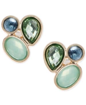 Lonna & Lilly Gold-tone Stone Cluster Stud Earrings