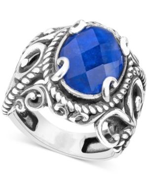 Lapis Lazuli Doublet Ring (5-3/4 Ct. T.w.) In Sterling Silver