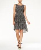 Tommy Hilfiger Printed Sleeveless High-low Hem A-line Dress
