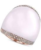 Serenity By Effy Rose Quartz (41-9/10 Ct. T.w.) And Diamond (3/8 Ct. T.w.) Statement Ring In 14k Rose Gold