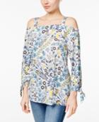 Style & Co. Printed Off-the-shoulder Top, Only At Macy's