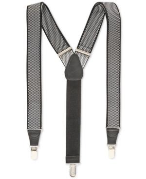 Club Room Men's Diamond Print Suspenders, Created For Macy's