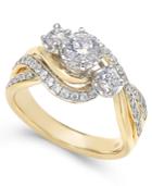 Diamond Engagement Ring (1 Ct. T.w.) In 14k White Or Yellow Gold