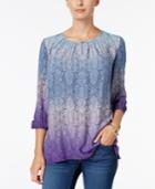 Charter Club Paisley Ombre Tunic, Only At Macy's