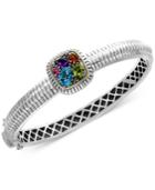 Final Call By Effy Multi-gemstone Bangle Bracelet (2 Ct. T.w.) In Sterling Silver & 18k Gold