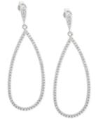 Giani Bernini Cubic Zirconia Pave Teardrop Drop Earrings In Sterling Silver, Created For Macy's
