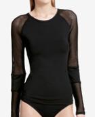 Calvin Klein Mesh-sleeve Rash Guard Women's Swimsuit
