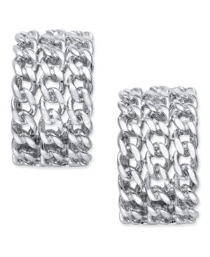 Erwin Pearl Atelier For Charter Club Gold-tone Woven Chain Huggie Earrings, Only At Macy's