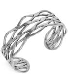 Lucky Brand Silver-tone Twisted Cuff Bracelet