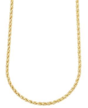 "14k Gold Necklace, 24"" 3mm Square Link Polished Chain"