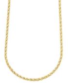 "14k Gold Necklace, 24"" 3mm Square Link Polished Chain"
