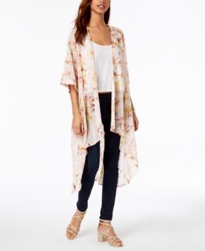 Gypsies & Moondust Juniors' Printed Open-front Kimono
