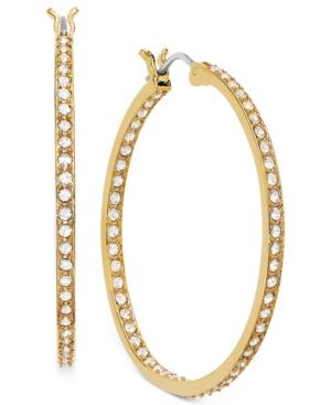 Swarovski Earring, 22k Gold-plated Crystal Somerset Hoop Earrings