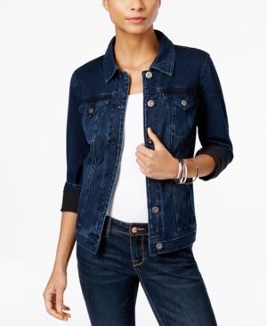 Style & Co. Dark Wash Denim Jacket, Only At Macy's