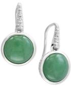 Verde By Effy Jade Drop Earrings In Sterling Silver