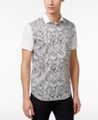 Calvin Klein Men's Colorblocked Scribble Print Cotton Shirt