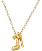 High Heel Shoe Pendant Necklace In 10k Gold