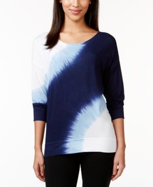 Style & Co. Sport Pullover Tie-dyed Sweatshirt, Only At Macy's