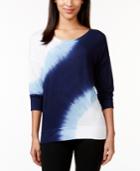 Style & Co. Sport Pullover Tie-dyed Sweatshirt, Only At Macy's