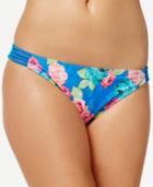 Hula Honey Strappy Rose-print Bikini Bottom Women's Swimsuit