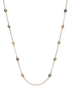 Charter Club Gold-tone Imitation Pearl Station Necklace, 42 + 2 Extender, Created For Macy's