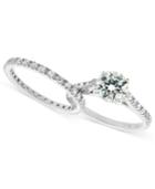 B. Brilliant Sterling Silver Ring Set, Cubic Zirconia Wedding Band And Engagement Ring Set (1-3/4 Ct. T.w.)