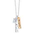 Unwritten Cz Constellation Scorpio Zodiac Pendant Necklace With Two-tone Silver Plated Charms On Sterling Silver Chain, 18