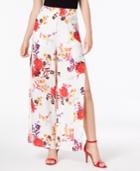 Material Girl Juniors' Printed Split Wide-leg Pants, Created For Macy's