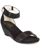 Anne Klein Calbert Ankle-strap Wedge Sandals