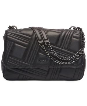 Dkny Allen Leather Flap Shoulder Bag, Created For Macy's