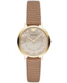 Emporio Armani Women's Bone Leather Strap Watch 32mm