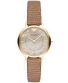 Emporio Armani Women's Bone Leather Strap Watch 32mm