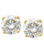 Round-cut Diamond Stud Earrings In 10k White Or Yellow Gold (1/4 Ct. T.w.)