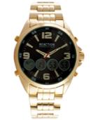 Kenneth Cole Reaction Men's Analog-digital Gold-tone Alloy Bracelet Watch 51x63mm 10030988