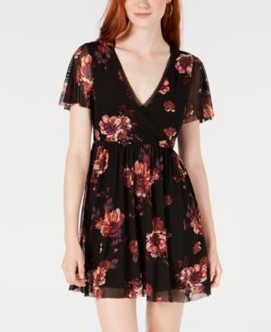 American Rag Juniors' Floral-print Surplice Dress, Created For Macy's