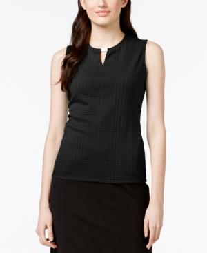 Calvin Klein Textured Hardware Keyhole Top