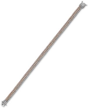 Diamond Triple Row Link Bracelet (5 Ct. T.w.) In 14k Gold, White Gold & Rose Gold